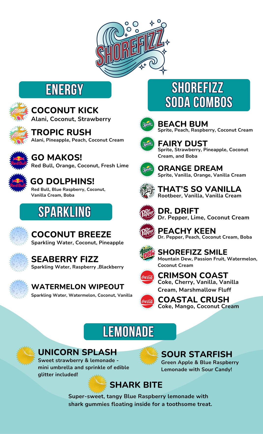 Menu – ShoreFizz